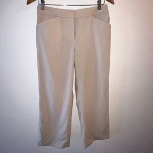 Elie Tahari Wool Dress Pants Capris Women's Size 4 Light Tan Leg Lightweight